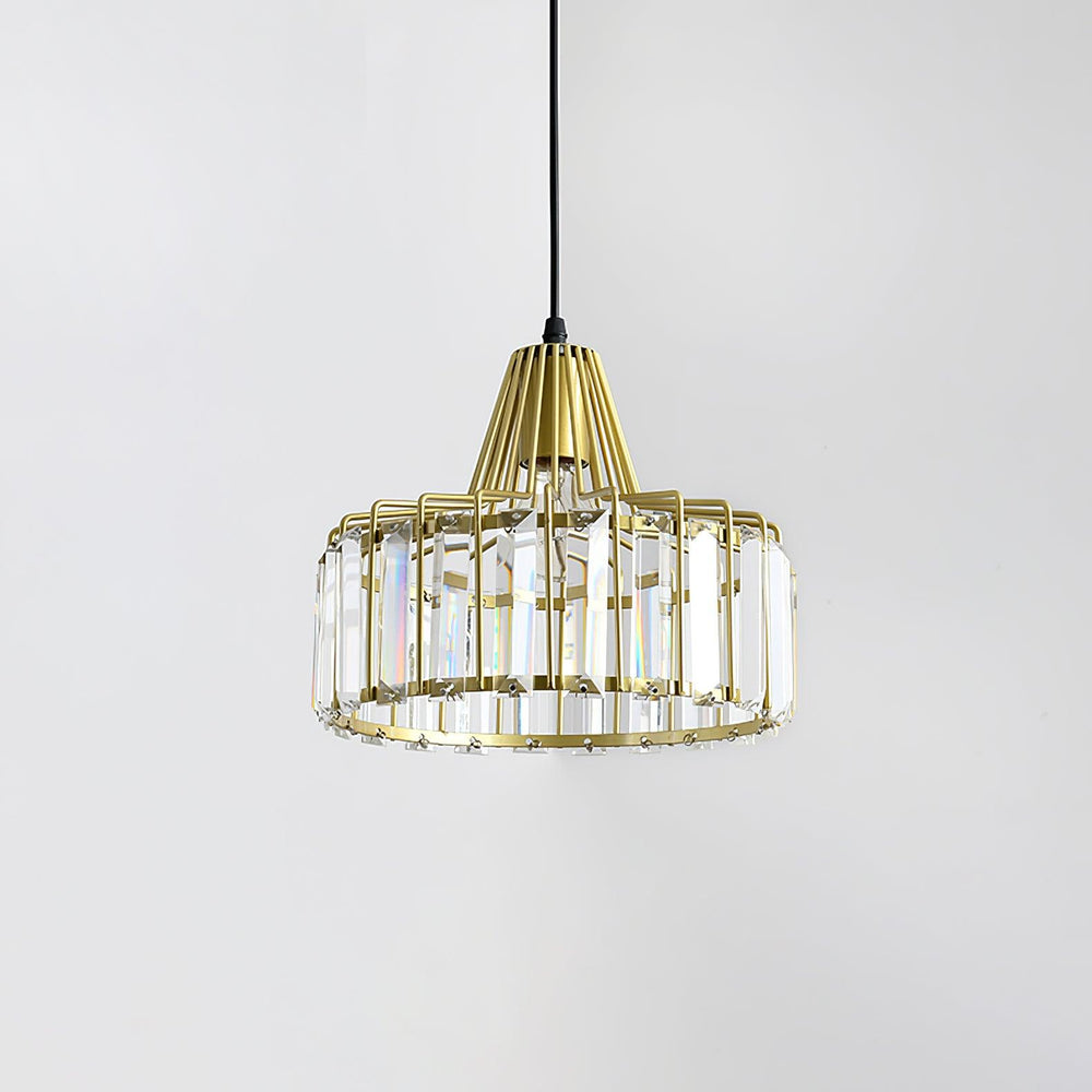 Crystal Drum Pendant Lamp – Sophisticated Modern Glass