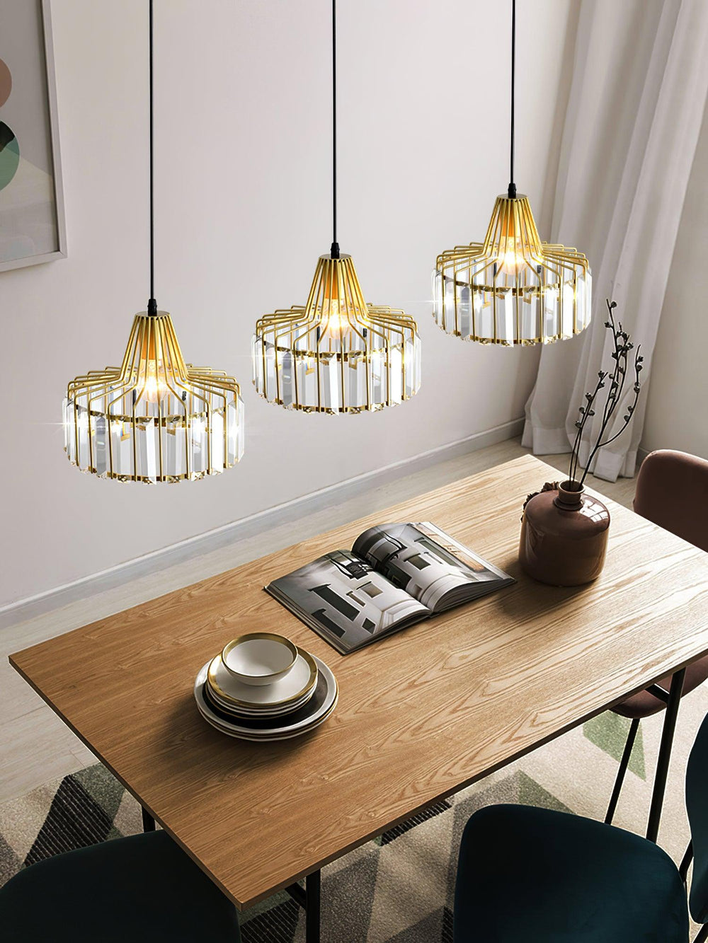 Crystal Drum Pendant Lamp – Sophisticated Modern Glass