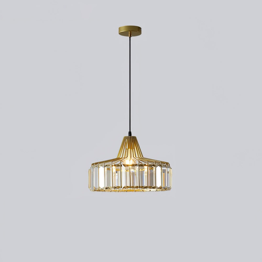Crystal Drum Pendant Lamp – Sophisticated Modern Glass