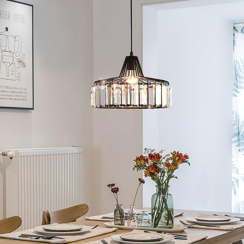 Crystal Drum Pendant Lamp – Sophisticated Modern Glass