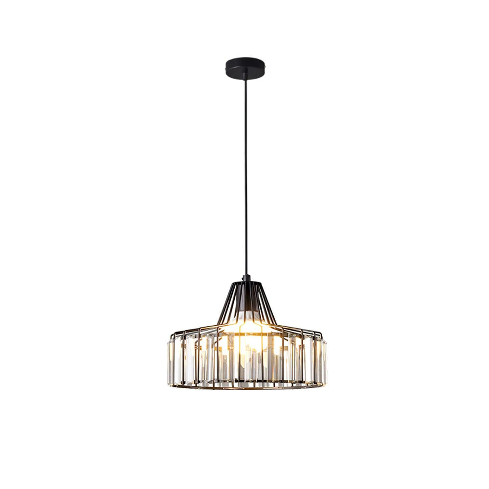 Crystal Drum Pendant Lamp – Sophisticated Modern Glass