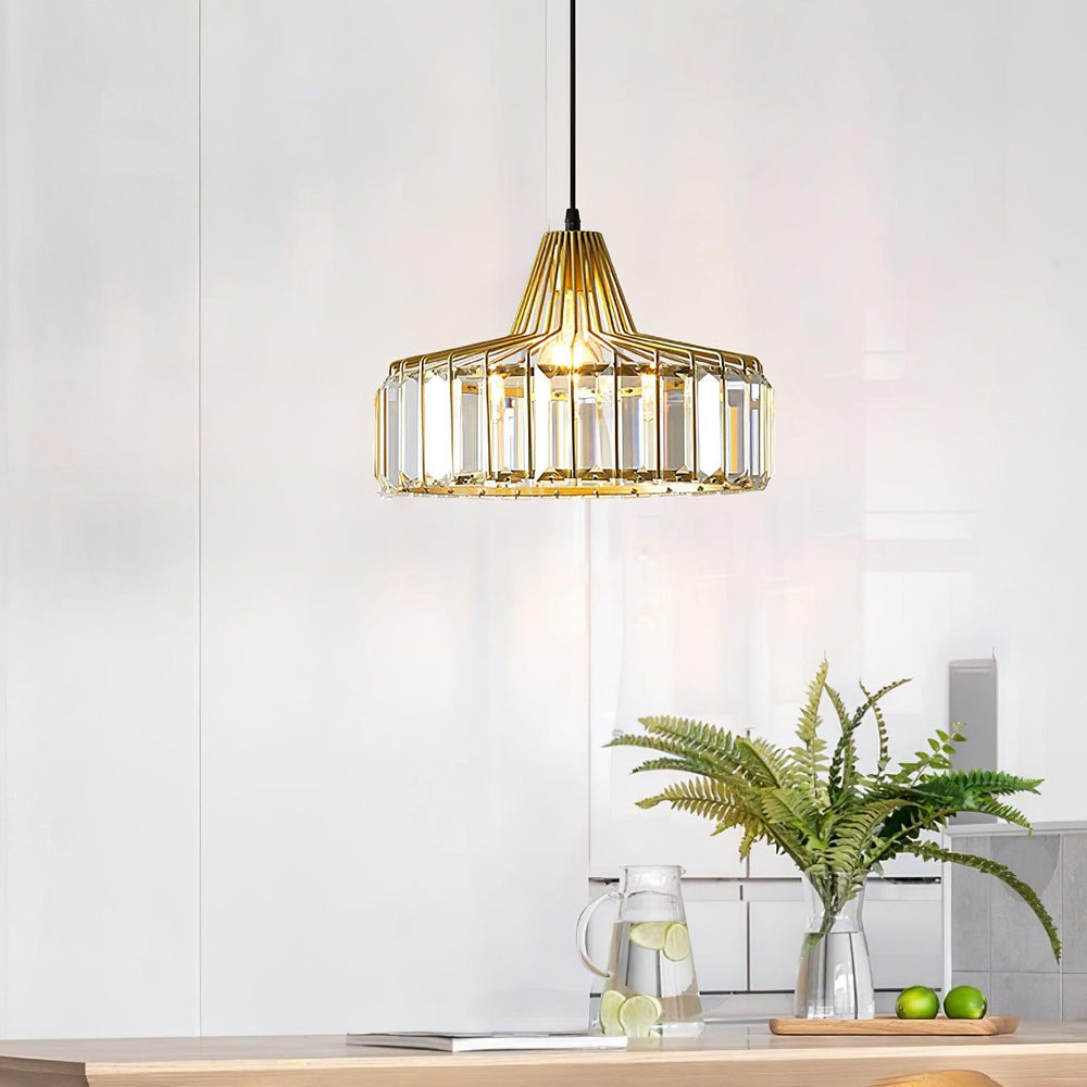 Crystal Drum Pendant Lamp – Sophisticated Modern Glass