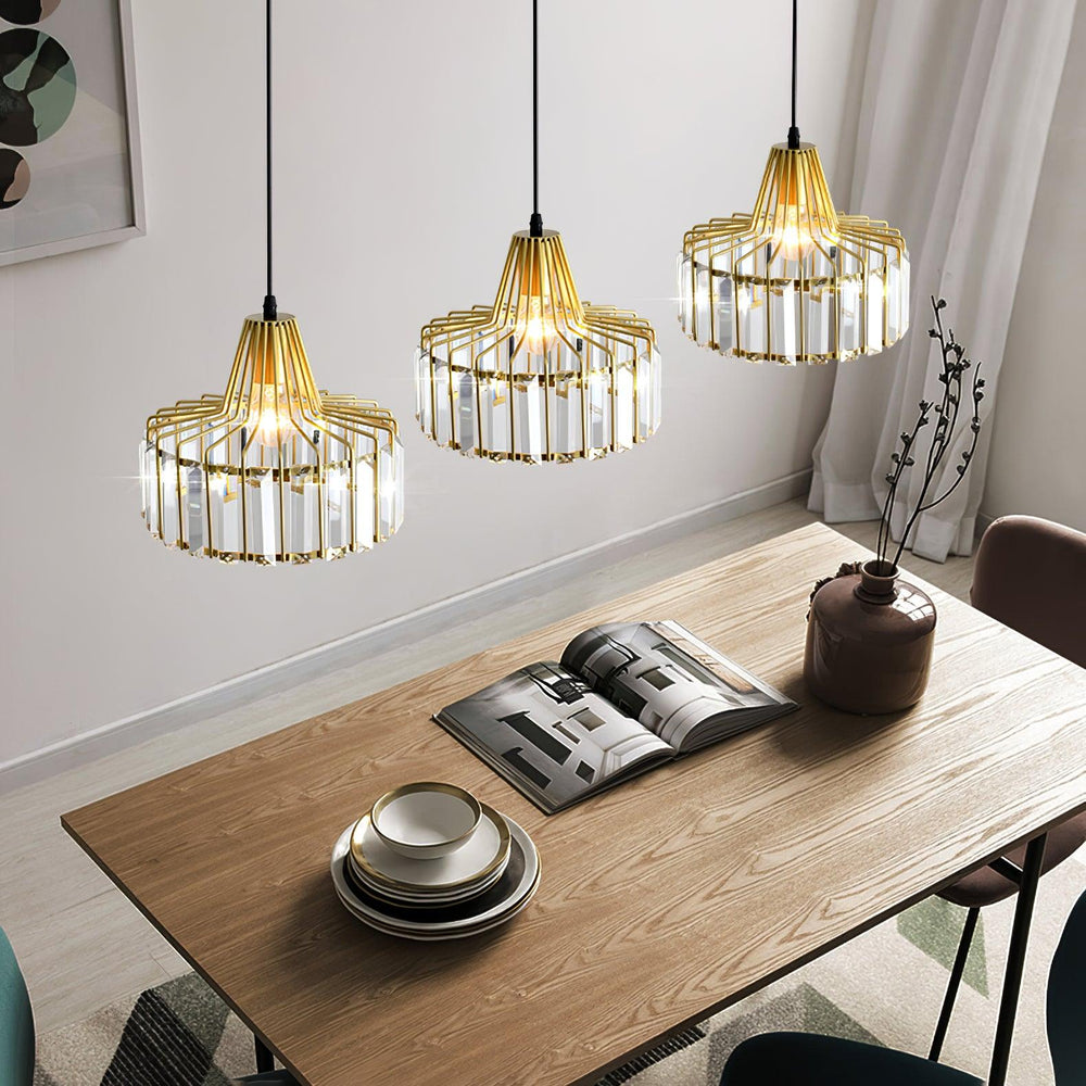 Crystal Drum Pendant Lamp – Sophisticated Modern Glass