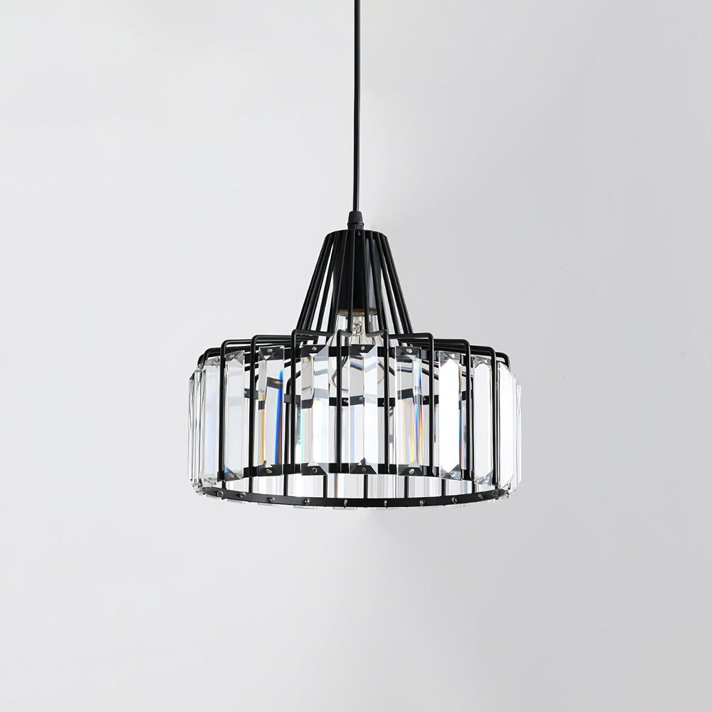 Crystal Drum Pendant Lamp – Sophisticated Modern Glass