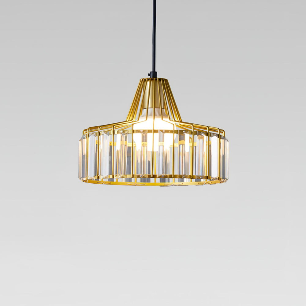 Crystal Drum Pendant Lamp – Sophisticated Modern Glass