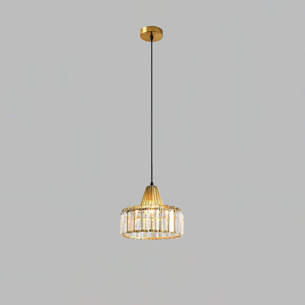 Crystal Drum Pendant Lamp – Sophisticated Modern Glass