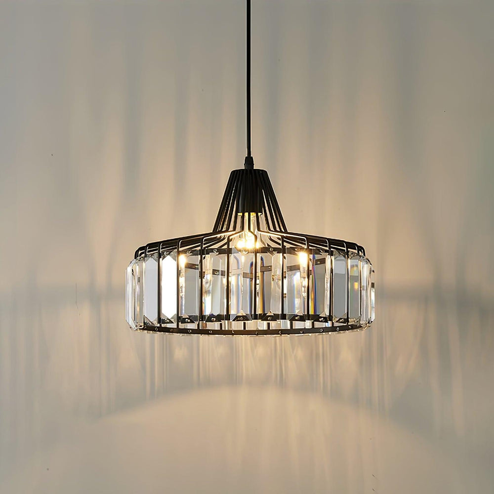 Crystal Drum Pendant Lamp – Sophisticated Modern Glass
