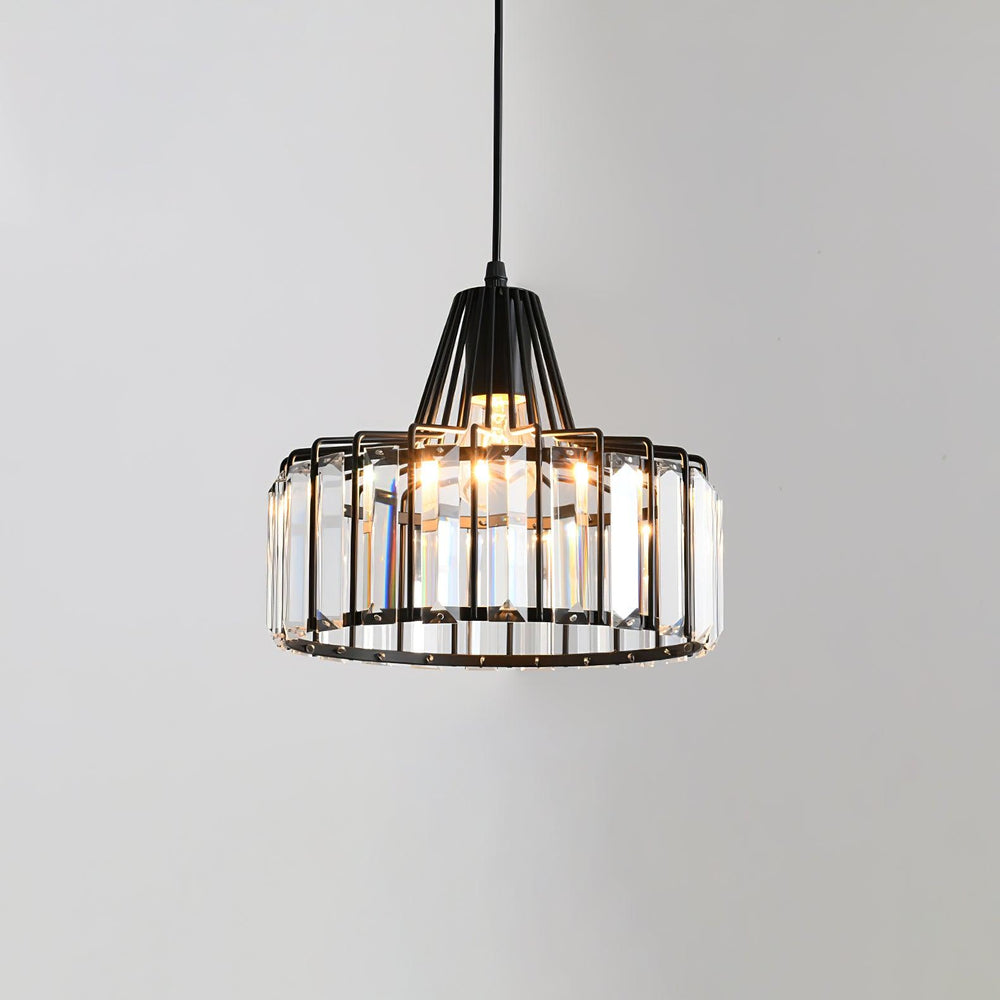 Crystal Drum Pendant Lamp – Sophisticated Modern Glass