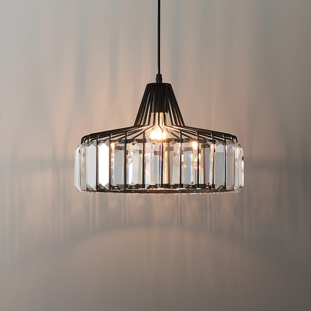 Crystal Drum Pendant Lamp – Sophisticated Modern Glass