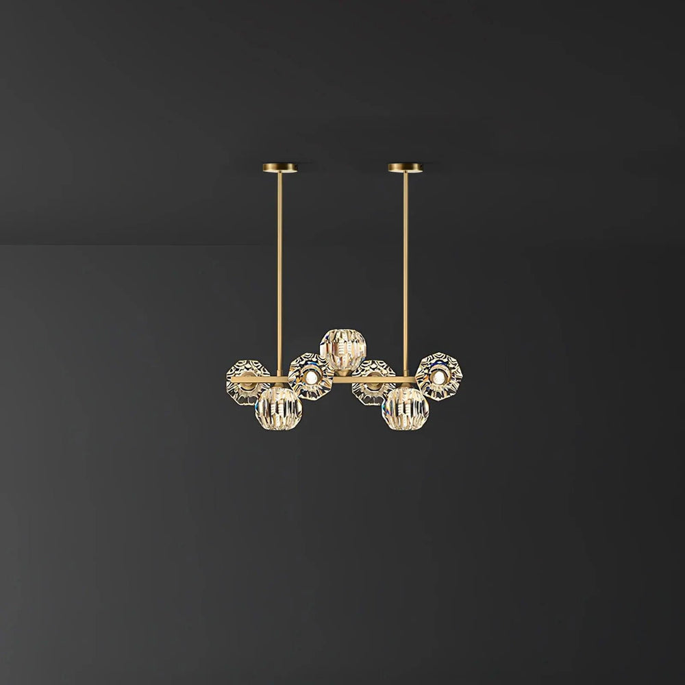 Crystal Glass Ball Chandelier