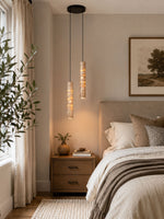 Cylindrical Travertine Pendant Light