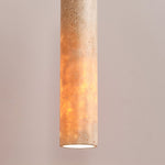 Cylindrical Travertine Pendant Light