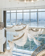 Bird Feather Wings LED Chandelier