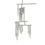 Orbit Brass Glass Drop Chandelier – Hand-Blown Multi-Head