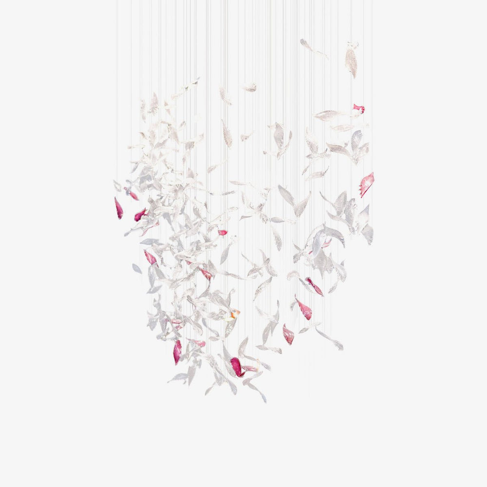 Flying Glass Feather Chandelier