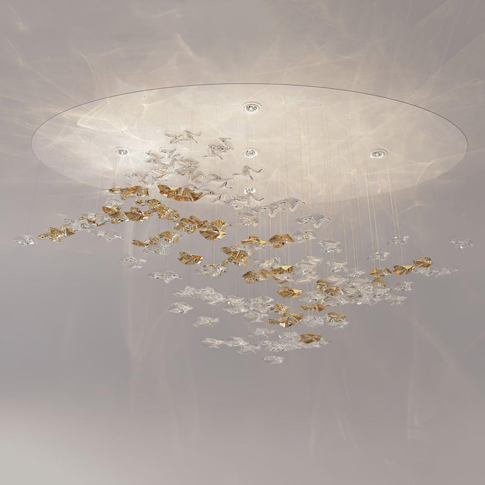 Tidal Art Glass Cluster Pendant – Sculptural Multi-Light