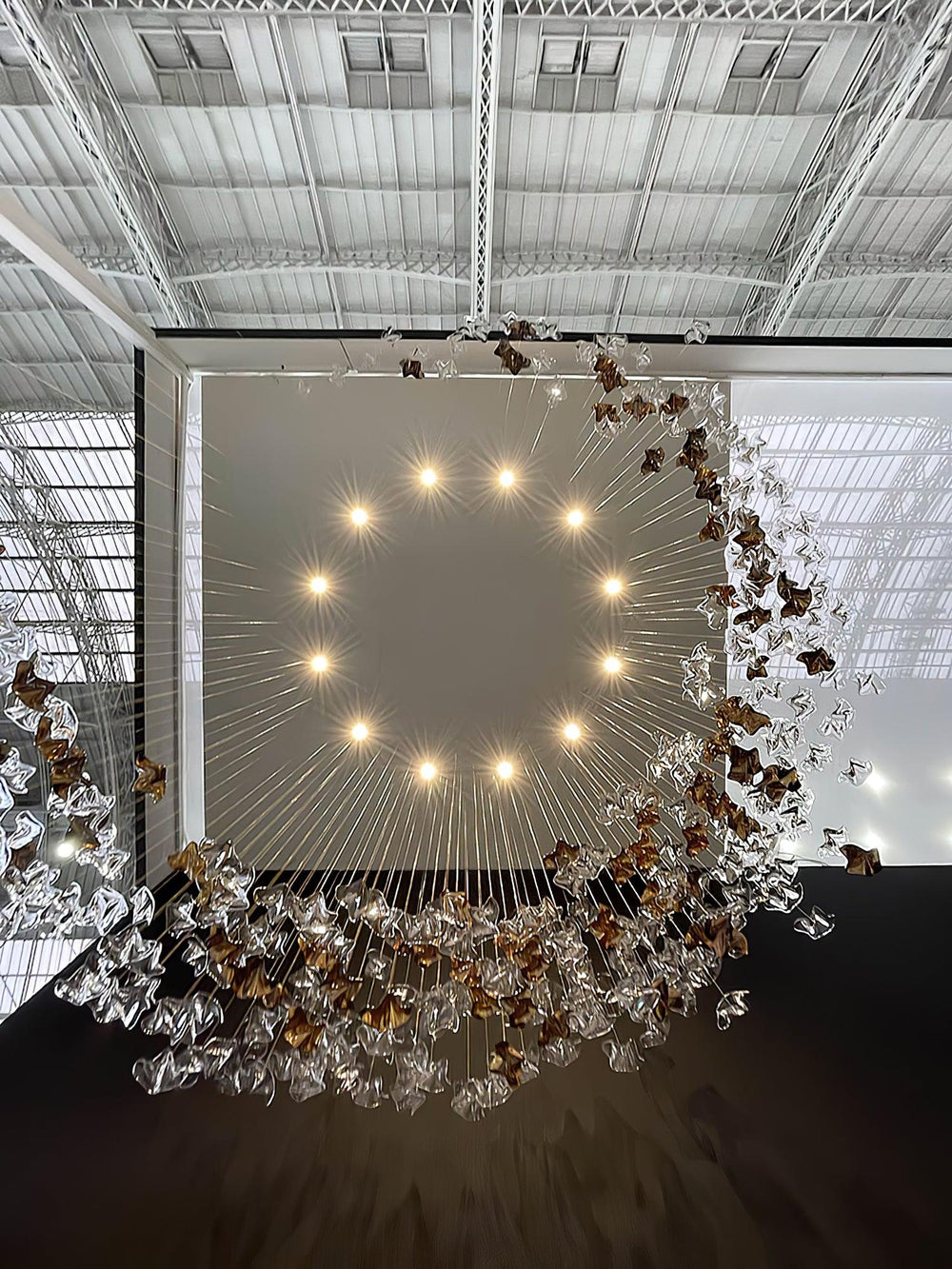 Tidal Art Glass Cluster Pendant – Sculptural Multi-Light