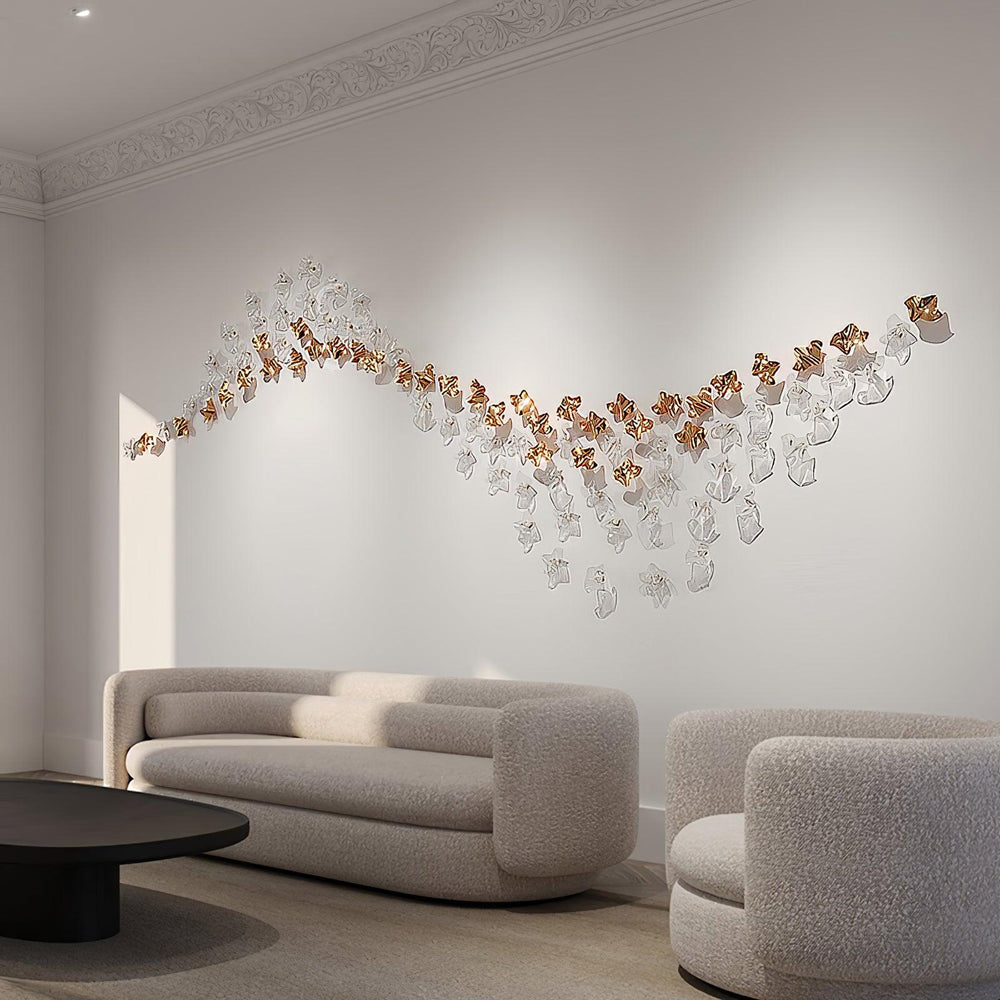 Tidal Art Glass Cluster Pendant – Sculptural Multi-Light