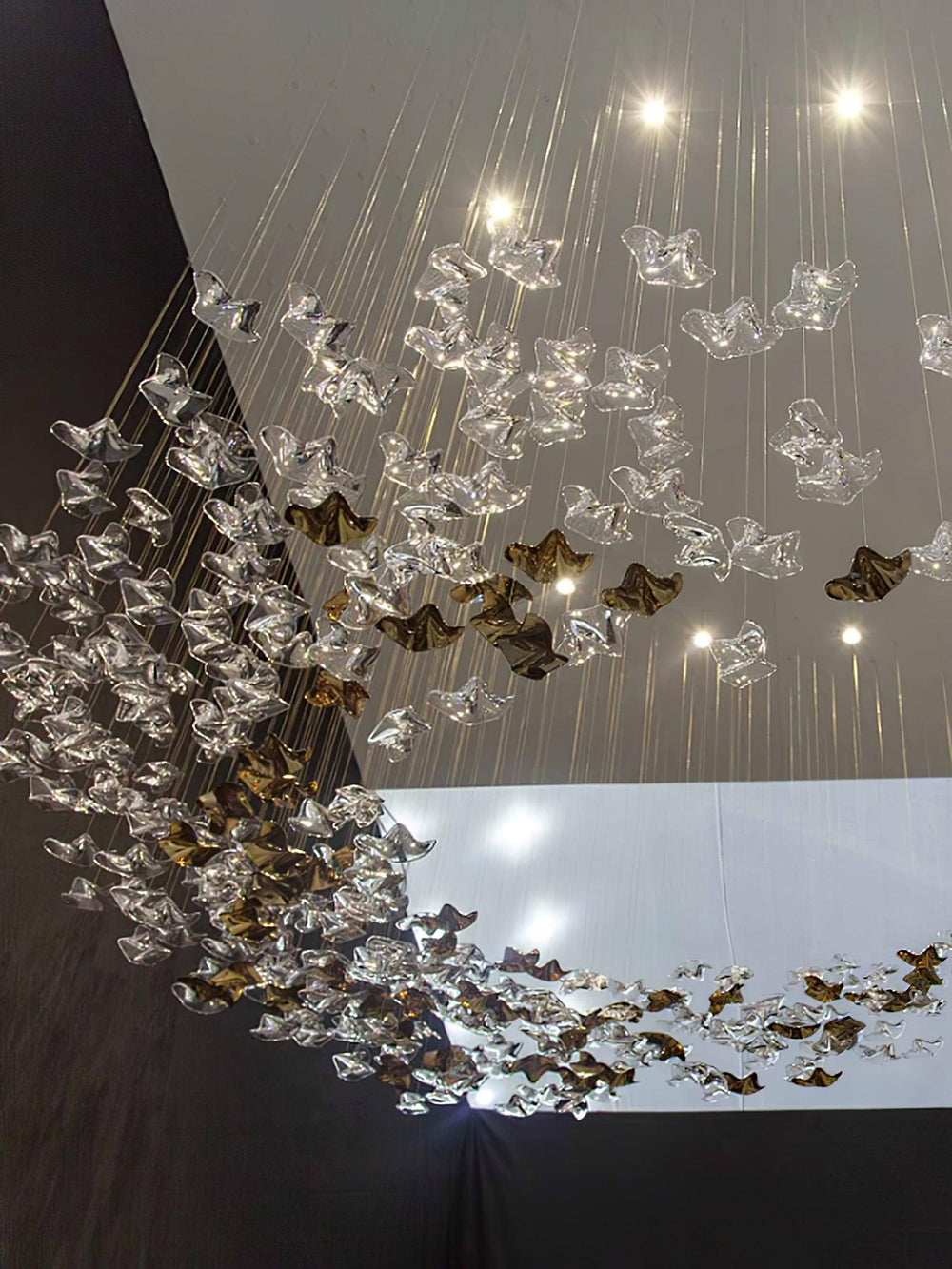 Tidal Art Glass Cluster Pendant – Sculptural Multi-Light