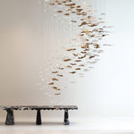 Tidal Art Glass Cluster Pendant – Sculptural Multi-Light