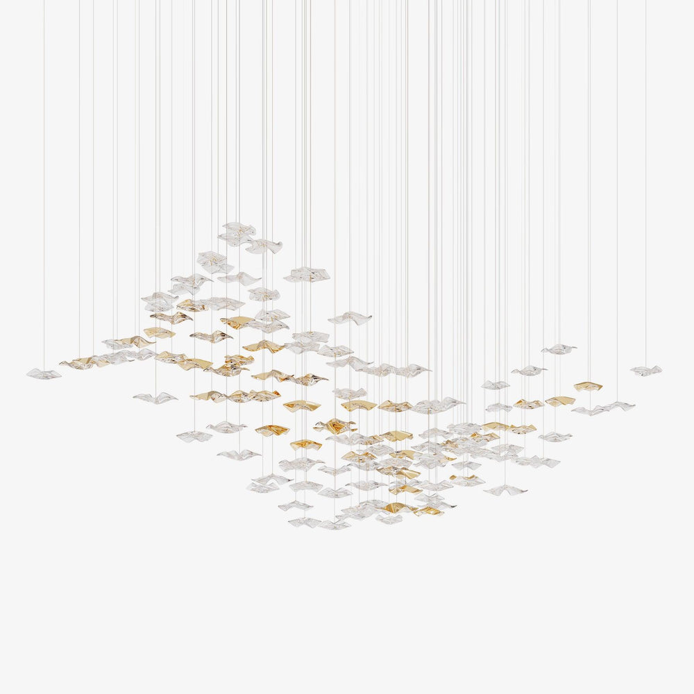 Tidal Art Glass Cluster Pendant – Sculptural Multi-Light