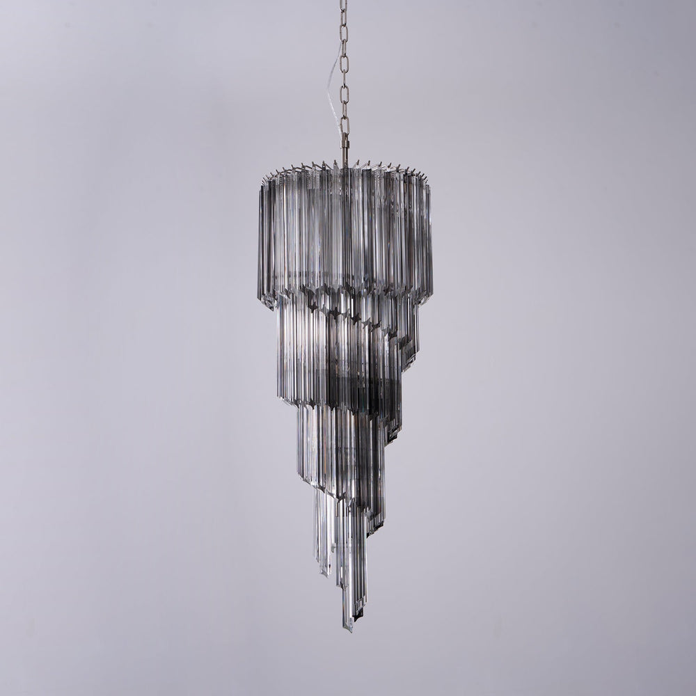 Lucente Noir Spiral Chandelier