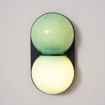Two Globe Glass Wall Sconce