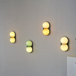 Two Globe Glass Wall Sconce