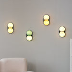 Two Globe Glass Wall Sconce