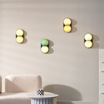 Two Globe Glass Wall Sconce