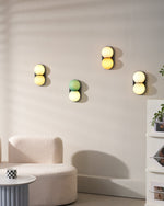 Two Globe Glass Wall Sconce