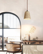 Earthy Travertine Cone Pendant Light