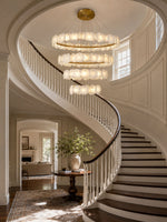Ecliptica Spiral Alabaster Chandelier