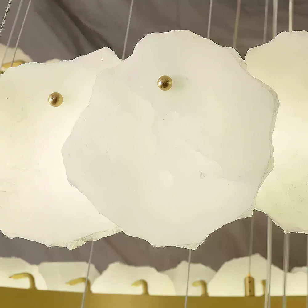 Ecliptica Spiral Alabaster Chandelier