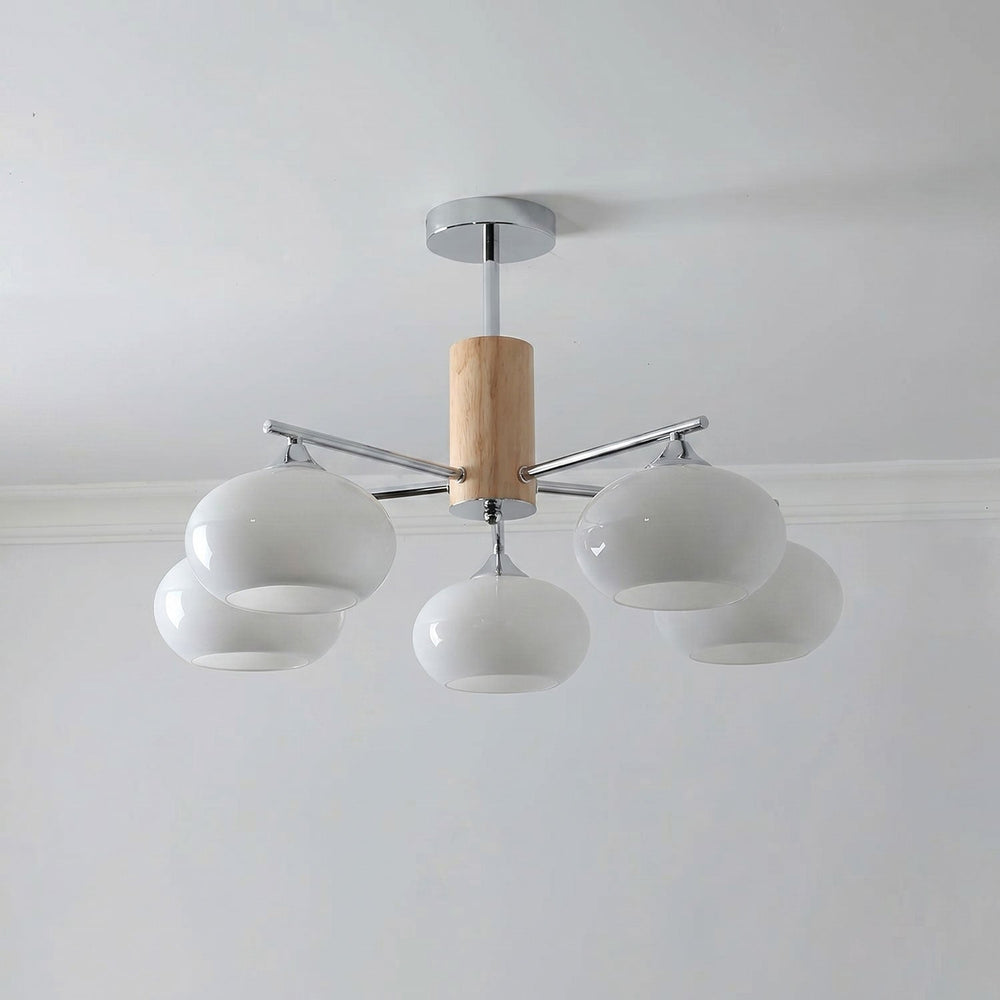 Elliptical Persimmon Chandelier