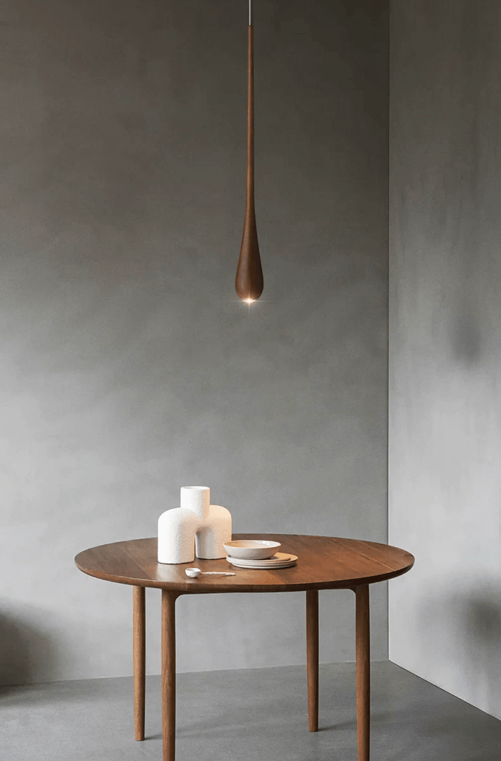 Elongated Teardrop Pendant Light