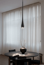 Elongated Teardrop Pendant Light