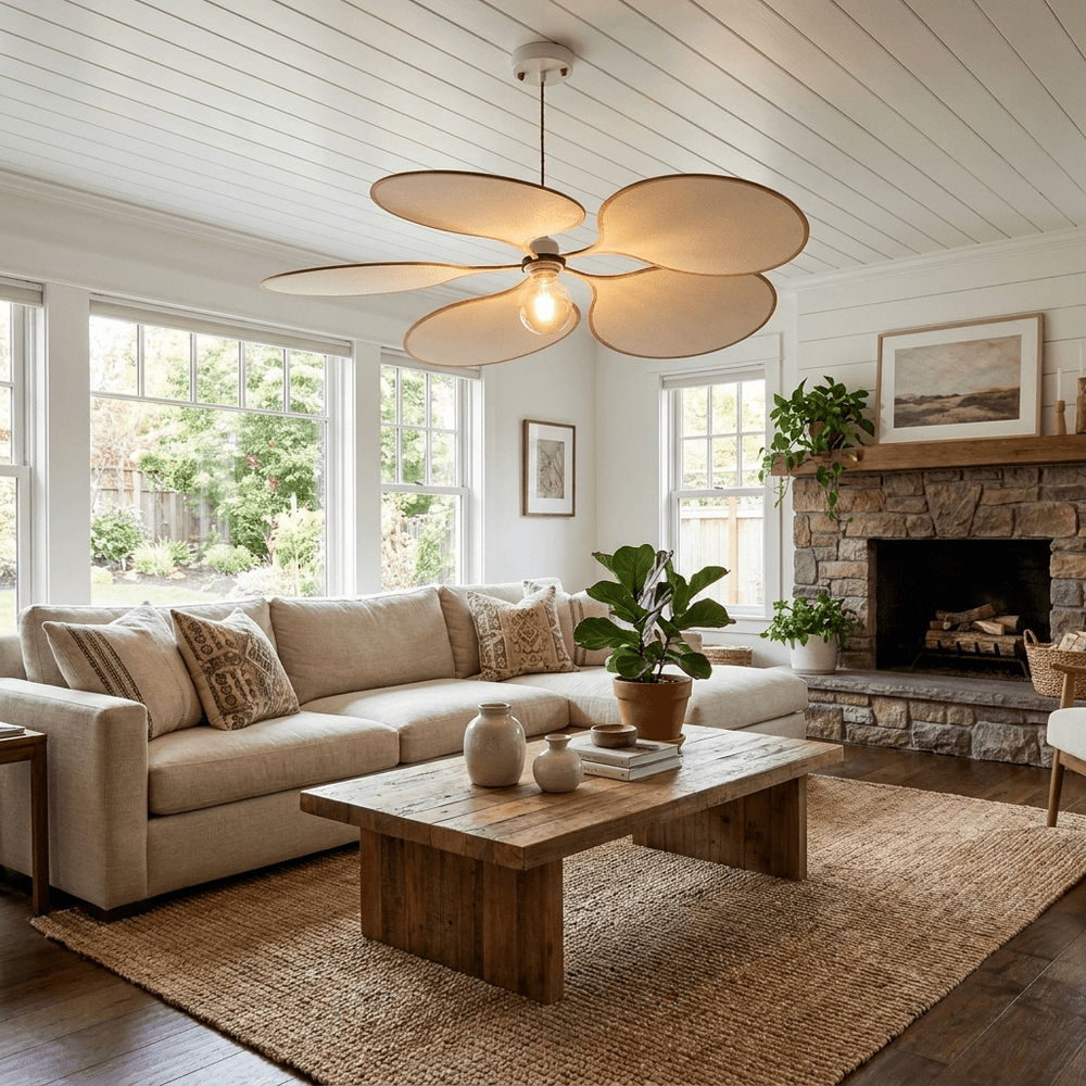 Elowen Fabric Petal Pendant Light