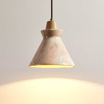 Ember Travertine Cone Pendant Lamp