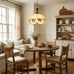 Embroidered Floral Fabric Pendant Light