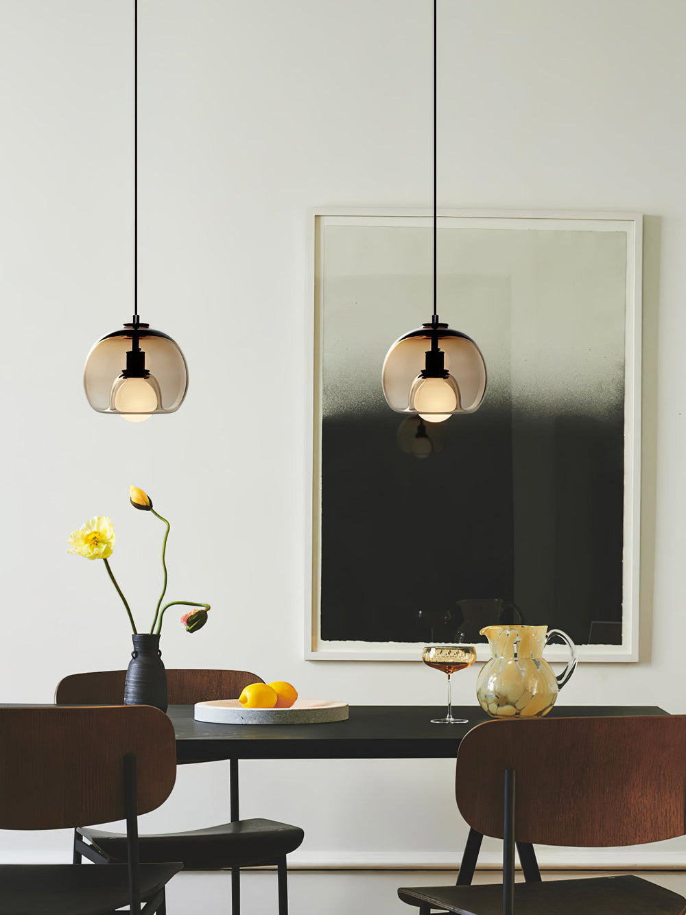 Eres Pendant Light – Handblown Glass Orb