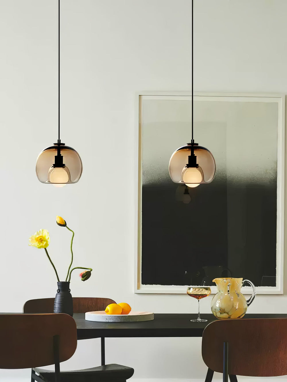 Eres Pendant Light – Handblown Glass Orb