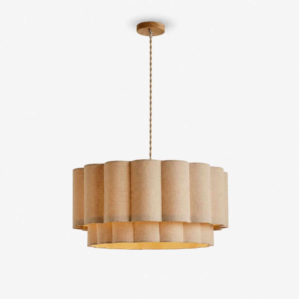 Fabric Petal Cylinder Pendant Lamp