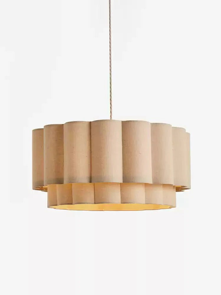 Fabric Petal Cylinder Pendant Lamp