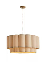Fabric Petal Cylinder Pendant Lamp