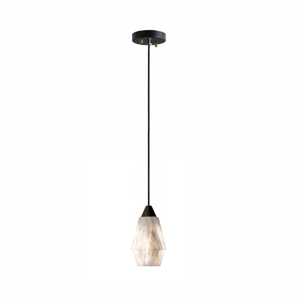 Faceted Alabaster Cluster Chandelier