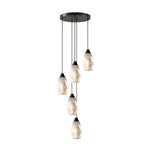 Faceted Alabaster Cluster Chandelier