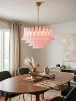 Fiora Pink Glass Chandelier