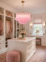 Fiora Pink Glass Chandelier