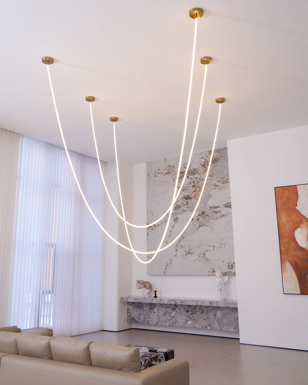 Flexible Curve Pendant Lamp – Adjustable Modern Ceiling Light
